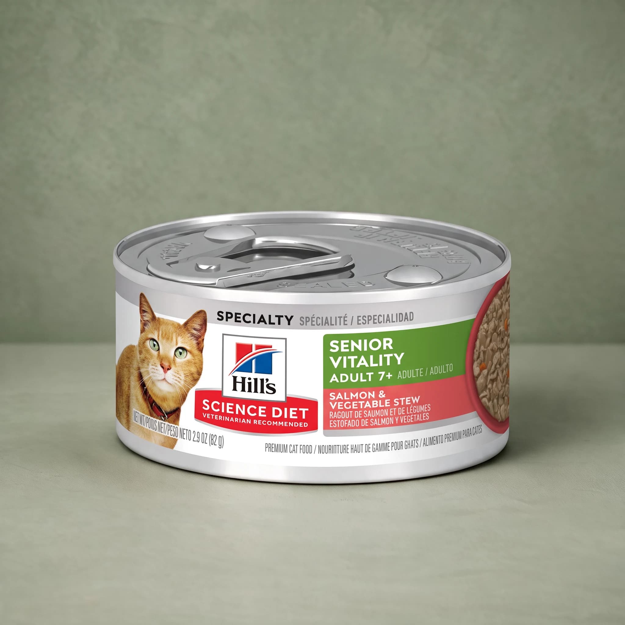Hill's Science Plan Senior Vitality Adult 7+ Salmon & Vegetable Stew, front of pack
